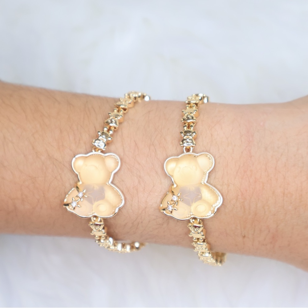 Stainless steel Teddy Bear Bracelet